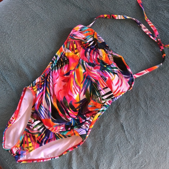 Ralph Lauren one piece swimsuit strapless + straps - Picture 1 of 6
